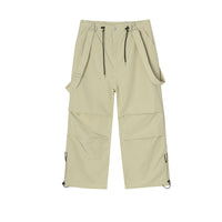 Trendy Brand Sports Drawstring Black Loose Tooling Leggings Pants Men's Straight Casual Pants