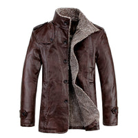 Men's casual leather jacket