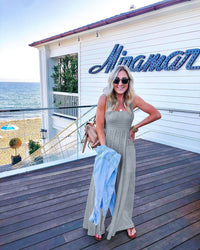 Women's Fashion Solid Color Wide Leg Jumpsuit