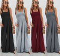 Women's Fashion Solid Color Wide Leg Jumpsuit