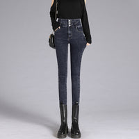 High-waisted Jeans Skinny Black Pencil Pants