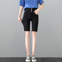 High-waisted Jeans Skinny Black Pencil Pants