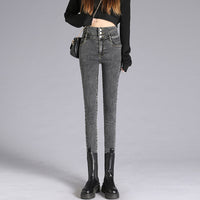 High-waisted Jeans Skinny Black Pencil Pants