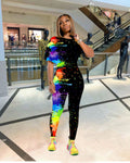 Splash Ink Color Butterfly Suit