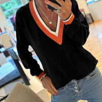 Casual Style Loose Knitted Top For Women