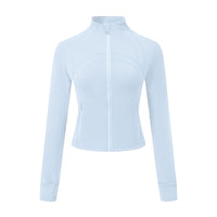 Spring And Summer Thin Double-sided Brushed Slim Fit Stretch Stand Collar Jacket
