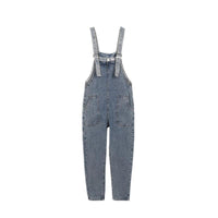 Spring New High-Waist Cropped Trousers Korean Style Loose Bf Wind Age-Reducing Daddy One-Piece Jeans