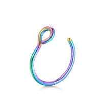Amazon Aliexpress Titanium Steel Nose Ring Stainless Steel Piercing C-Angle Nose Nail Piercing Jewelry