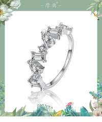 Irregular Zircon S925 Silver Bracelet