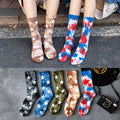 Autumn and Winter Socks Couple Tie-dye Terry Socks