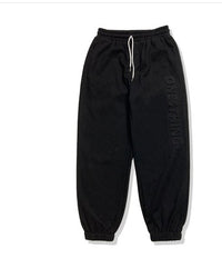 Spring Stamped Letters Wild Trendy Footwear Pants For Men And Women Loose Plus Velvet Sports Casual Pants