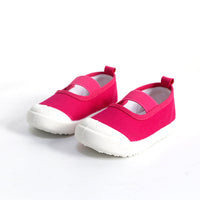 Children'S Canvas Shoes Shallow Mouth Single Shoes Elastic Broken Flowers Square Mouth Girls Shoes