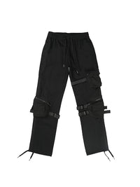 Three-Dimensional Cut Straight Overalls With Straps And Floating Rope