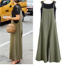 Loose One-Piece Wide-Leg Pants Casual Jumpsuit