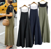 Loose One-Piece Wide-Leg Pants Casual Jumpsuit