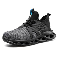 Labor Insurance Shoes Men'S Summer Breathable Lightweight Mesh Work Shoes, Anti-Smashing And Anti-Piercing Steel Toe Cap Construction Site Labor Insurance Shoes