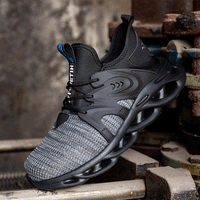 Labor Insurance Shoes Men'S Summer Breathable Lightweight Mesh Work Shoes, Anti-Smashing And Anti-Piercing Steel Toe Cap Construction Site Labor Insurance Shoes