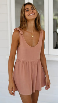 Sleeveless Round Neck Vest Loose Jumpsuit