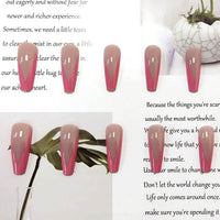 Extra-long Meat Powder Pink Ballet Nail Nail Patch Removable Wearable Nail