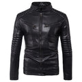 Men's Motorcycle Zipper Leather Jacket Handsome Leather Jacket