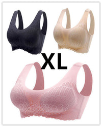 Wings Seamless One Piece Women'S Lace Sports Bra Without Steel Ring