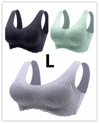 Wings Seamless One Piece Women'S Lace Sports Bra Without Steel Ring