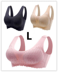 Wings Seamless One Piece Women'S Lace Sports Bra Without Steel Ring