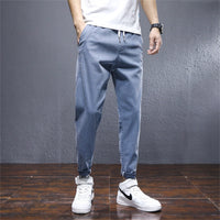 Jeans Men'S Elastic Korean Fashion Harun Light  Straight Loose Casual Pants