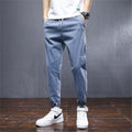 Jeans Men'S Elastic Korean Fashion Harun Light  Straight Loose Casual Pants