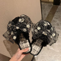 Fashionable Home Indoor Furry Slippers Women