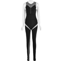 Color Block Sleeveless Stitching Jumpsuit