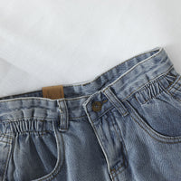 Women'S High Waist Loose Wide Leg Pants Denim Shorts