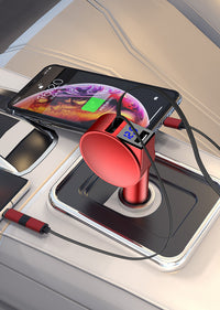 Two Wire Retractable 60 Fast Charging Car Charger