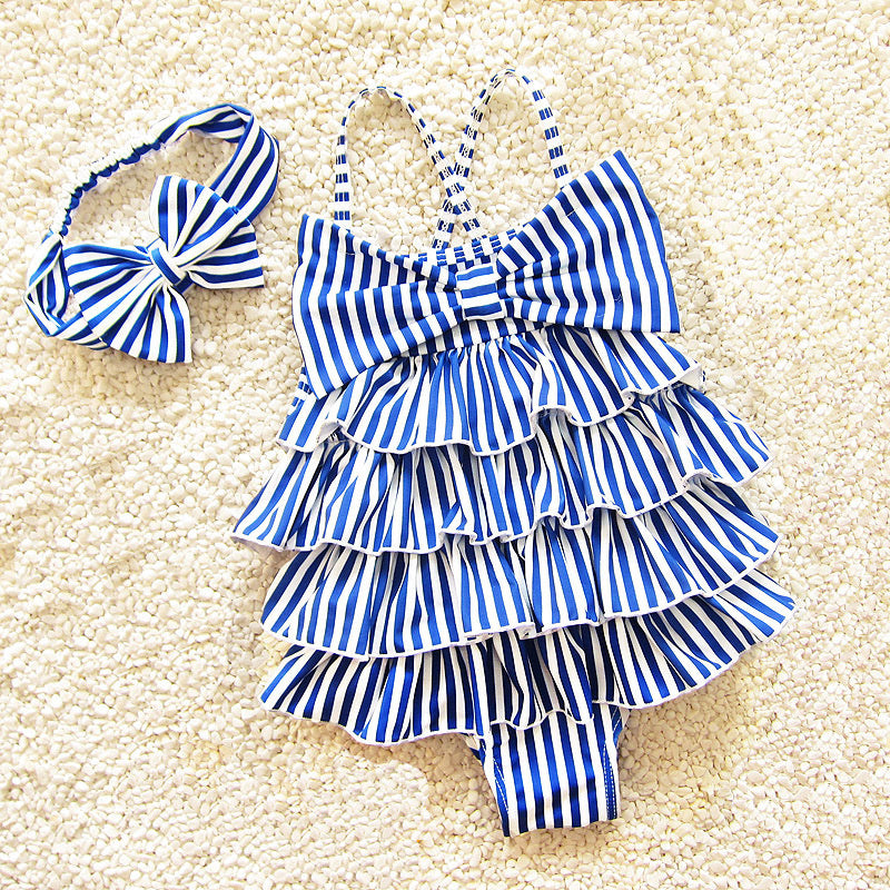 Navy Style Infant Baby Swim One-piece Swimsuit