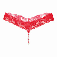 Original Simple Color Sexy Lace T-Pants, Pearl Massage Panties, Women'S Transparent Seamless Sexy Thong 2142