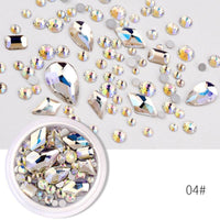 Special-Shaped Crystal Rectangle Glass Rhinestone Mixed Set Box