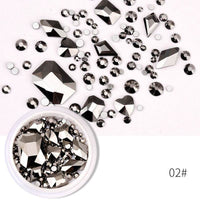 Special-Shaped Crystal Rectangle Glass Rhinestone Mixed Set Box