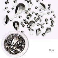 Special-Shaped Crystal Rectangle Glass Rhinestone Mixed Set Box