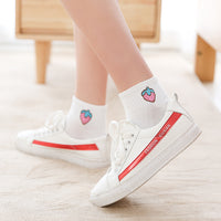 Cartoon Cute Women Short Socks Spring Summer Cotton Fruit Comfortable Socks 1 PairChina