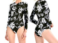 One-Piece Bikini Swimsuit Long Sleeve Sexy Surfing Suit Sunscreen Swimwear European And American Ladies Hot Style