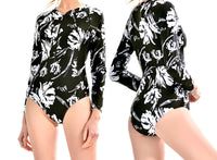 One-Piece Bikini Swimsuit Long Sleeve Sexy Surfing Suit Sunscreen Swimwear European And American Ladies Hot Style