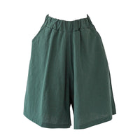 Fashion Casual Ladies Cotton And Linen Five-Point Pants