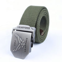 Men'S Thick Woven Casual Pants Belt