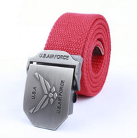 Men'S Thick Woven Casual Pants Belt