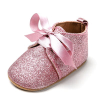 New Glitter Glitter Lace-Up Soft Sole Baby Shoes 0-1 Year Old Soft Sole Baby Toddler Shoes