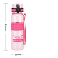 UZSPACE BPA FREE Tritan sports water bottle with wide mouth and 1-click