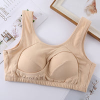 Cotton Anti-expansion Anti-Sag Gathering Adjustment Sports Bra
