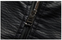 Men Plus Plush Plus Thick Leather Jacket Youth Leisure Large Size