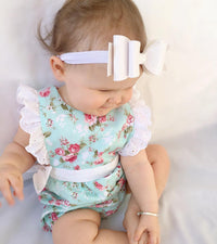 Children's Clothing AliExpress Supply Summer Floral Romper No Hair Accessories