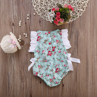 Children's Clothing AliExpress Supply Summer Floral Romper No Hair Accessories